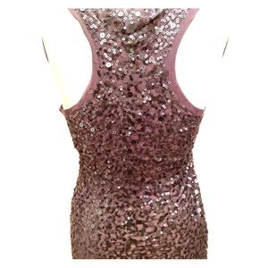 Cool sequin knit tank.